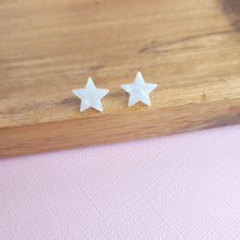 Load image into Gallery viewer, Star Studs - Pearly White