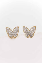 Load image into Gallery viewer, Sparkling Butterfly Stud Earrings