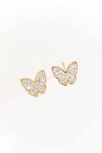 Load image into Gallery viewer, Sparkling Butterfly Stud Earrings
