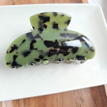 Load image into Gallery viewer, Candace Hair Claw - Olive Tortoise