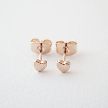 Load image into Gallery viewer, Mini Heart Stud Earrings