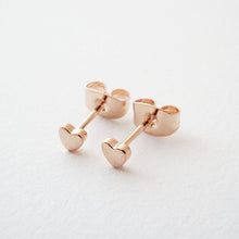 Load image into Gallery viewer, Mini Heart Stud Earrings