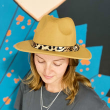 Load image into Gallery viewer, Leopard Band Fedora Hat
