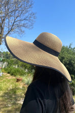 Load image into Gallery viewer, FASHION STRAW WIDE BRIM FLOPPY SUN HAT
