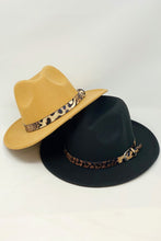 Load image into Gallery viewer, Leopard Band Fedora Hat