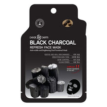 Load image into Gallery viewer, 10p-Black Charcoal purifying Face Mask Pack Sheet