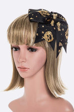 Load image into Gallery viewer, Gold Foil Halloween Large Bow Hair Clip Set
