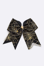 Load image into Gallery viewer, Gold Foil Halloween Large Bow Hair Clip Set
