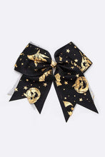Load image into Gallery viewer, Gold Foil Halloween Large Bow Hair Clip Set
