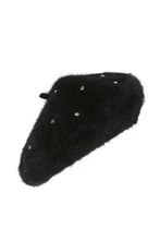 Load image into Gallery viewer, RHINESTONE FAUX FUR BERET
