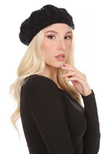 Load image into Gallery viewer, RHINESTONE FAUX FUR BERET
