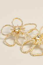 Load image into Gallery viewer, Floral Shaped Paved Stud Earrings

