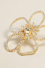 Load image into Gallery viewer, Floral Shaped Paved Stud Earrings
