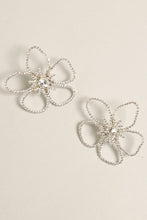 Load image into Gallery viewer, Floral Shaped Paved Stud Earrings

