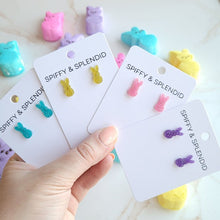 Load image into Gallery viewer, Glitter Bunny Studs - Yellow
