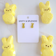 Load image into Gallery viewer, Glitter Bunny Studs - Yellow
