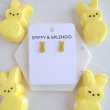 Load image into Gallery viewer, Glitter Bunny Studs - Yellow
