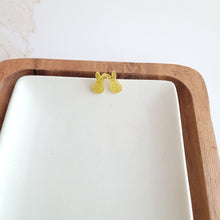 Load image into Gallery viewer, Glitter Bunny Studs - Yellow

