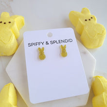 Load image into Gallery viewer, Glitter Bunny Studs - Yellow
