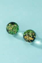 Load image into Gallery viewer, Resin ball stud earrings with dried flowers
