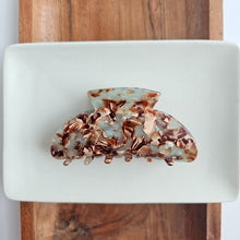 Load image into Gallery viewer, Candace Hair Claw - Seafoam &amp; Rust
