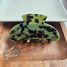 Load image into Gallery viewer, Candace Hair Claw - Olive Tortoise

