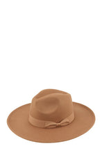 Load image into Gallery viewer, Felt Ribbon Basic Fedora Hat
