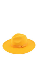 Load image into Gallery viewer, Felt Ribbon Basic Fedora Hat
