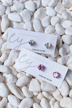 Load image into Gallery viewer, Exceptional Cut Sterling Silver Stud Earrings
