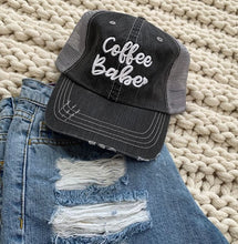 Load image into Gallery viewer, Coffee Babe Embroidered Trucker Hat
