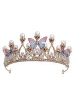 Load image into Gallery viewer, Adult Butterfly Crown Rhinestone Headband L2875-L
