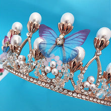 Load image into Gallery viewer, Adult Butterfly Crown Rhinestone Headband L2875-L
