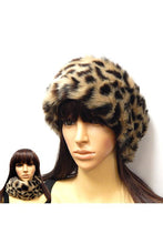 Load image into Gallery viewer, Leopard Long Hair Faux Fur Headband Hat
