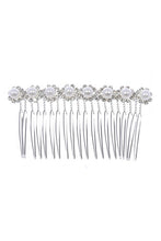 Load image into Gallery viewer, Sunflower Rhinestone Pearls String Comb
