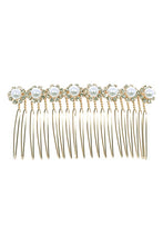 Load image into Gallery viewer, Sunflower Rhinestone Pearls String Comb
