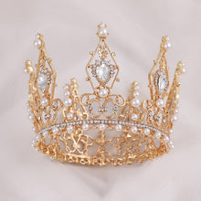 Load image into Gallery viewer, Crown Pearl Rhinestone Headband L2953
