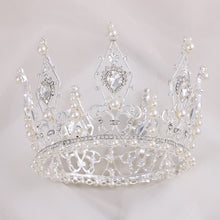 Load image into Gallery viewer, Crown Pearl Rhinestone Headband L2953
