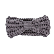 Load image into Gallery viewer, KNITTED BOW WINTER HEAD BAND
