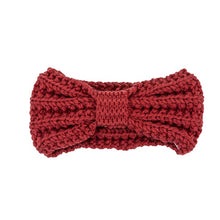 Load image into Gallery viewer, KNITTED BOW WINTER HEAD BAND
