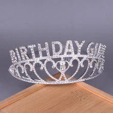 Load image into Gallery viewer, Birthday Rhinestone Crown Headband L3115
