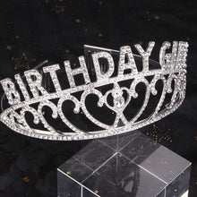 Load image into Gallery viewer, Birthday Rhinestone Crown Headband L3115
