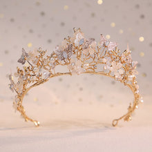 Load image into Gallery viewer, Butterfly Pearl Alloy Crown Headband L3208
