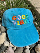 Load image into Gallery viewer, Colorful GOOD VIBES Embroidered Hat
