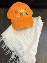 Load image into Gallery viewer, Colorful GOOD VIBES Embroidered Hat
