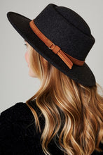 Load image into Gallery viewer, Fringe Leather Belt Strap Fedora Hat

