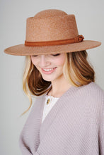 Load image into Gallery viewer, Fringe Leather Belt Strap Fedora Hat

