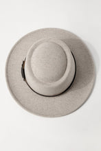 Load image into Gallery viewer, Double Buckle Leather Strap Fedora Hat
