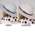 Load image into Gallery viewer, Double Buckle Leather Strap Fedora Hat
