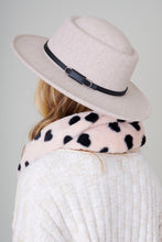 Load image into Gallery viewer, Double Buckle Leather Strap Fedora Hat
