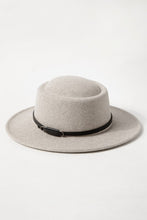 Load image into Gallery viewer, Double Buckle Leather Strap Fedora Hat
